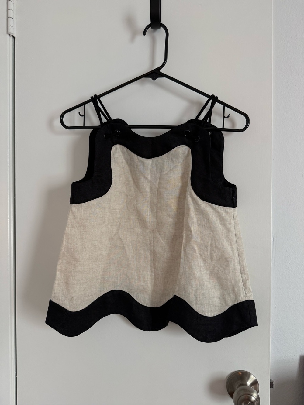 Staud renata corded strap linen top - Picture 5 of 7